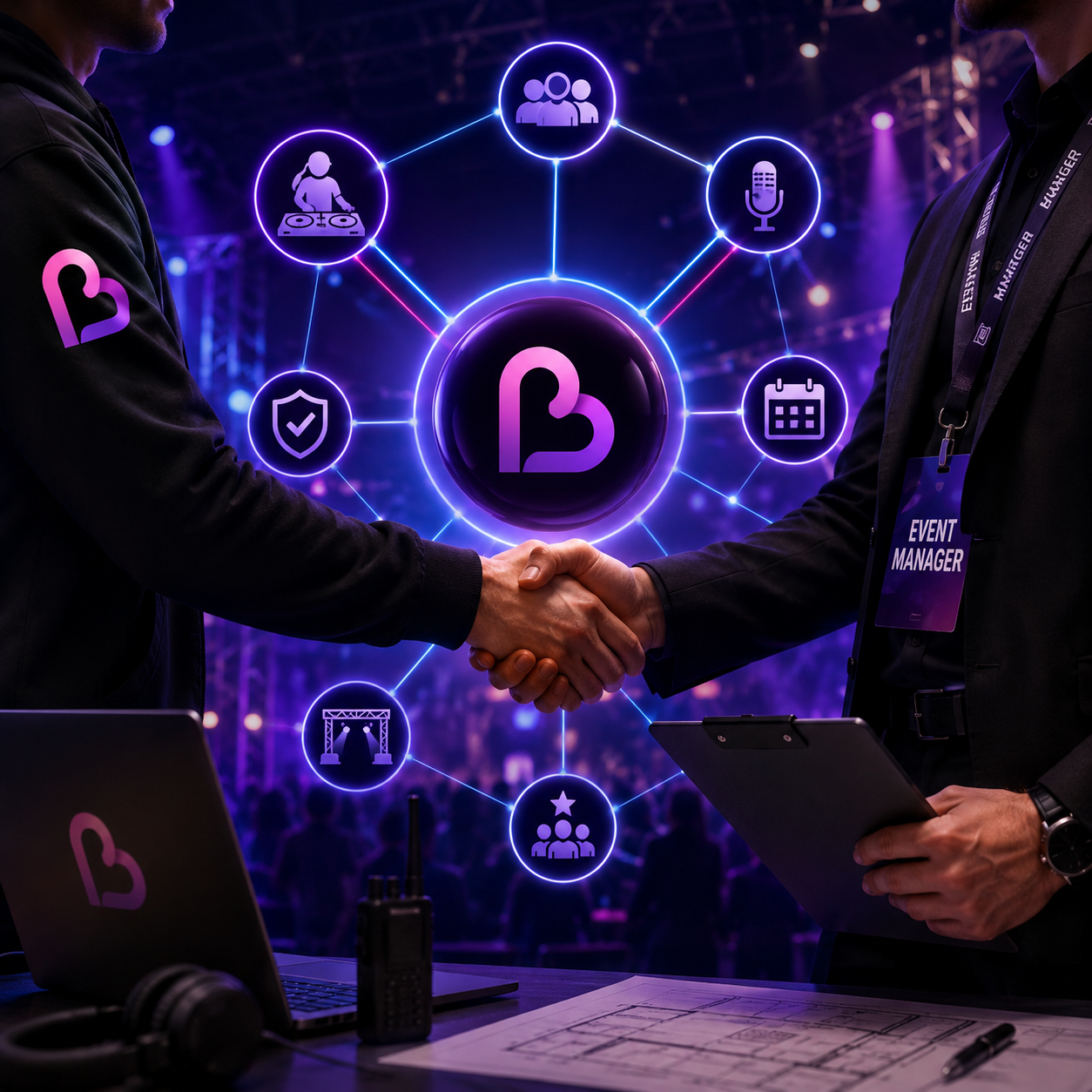 Event manager collaboration and event planning